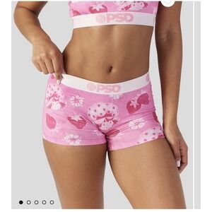 PSD NWT Women's Strawberry Shortcake Velour Breathable Boy Shorts Underwear MED